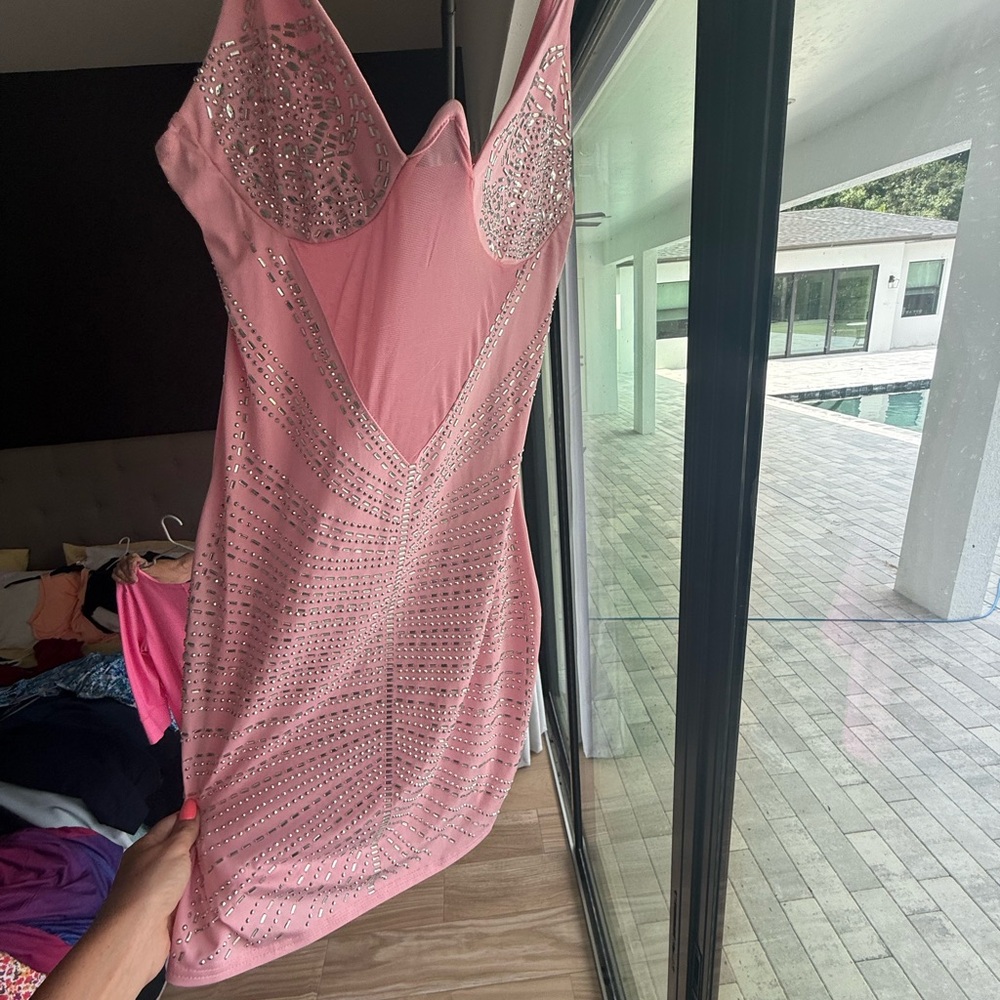Pink Embellished Dress
